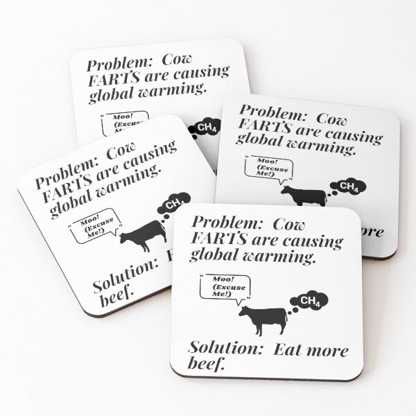 Item preview, Eat More Beef Fix Global Warming Cow Farts designed and sold by OutdoorsZee1.
