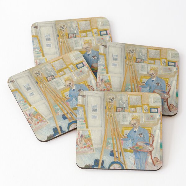 Item preview, The Skeleton Painter by James Ensor, 1896 designed and sold by Vintage Wall Art.