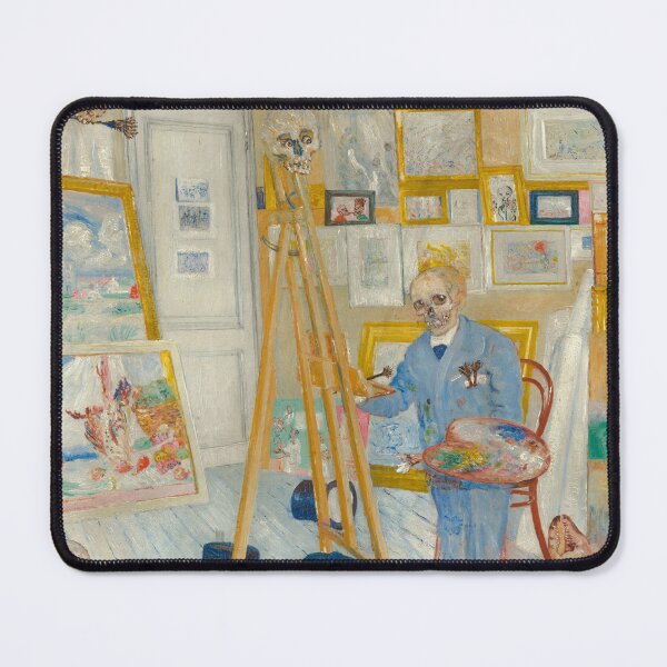 Item preview, The Skeleton Painter by James Ensor, 1896 designed and sold by Vintage Wall Art.