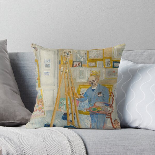 Item preview, The Skeleton Painter by James Ensor, 1896 designed and sold by Vintage Wall Art.