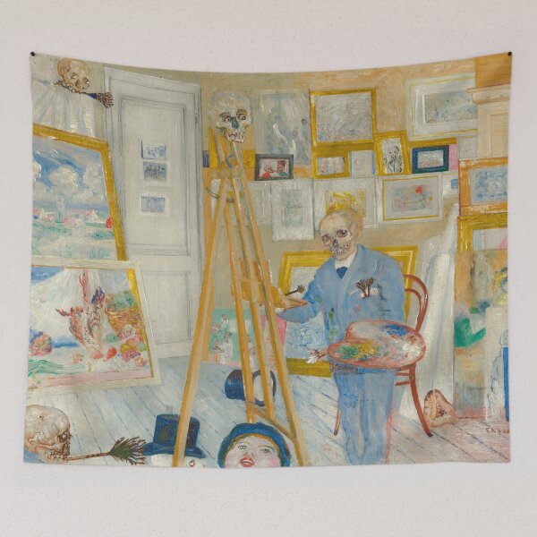 Item preview, The Skeleton Painter by James Ensor, 1896 designed and sold by Vintage Wall Art.