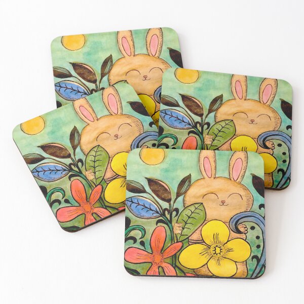 Item preview, bunny with flowers designed and sold by PaulinaGuerrero.