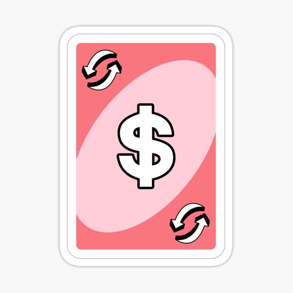 Uno Reverse Card Sticker for Sale by cherrybombrb