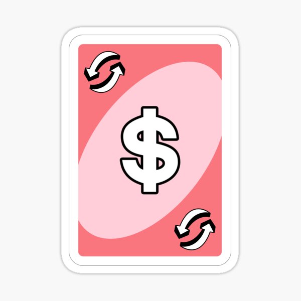 Pink Uno Reverse Card Credit Card SMART Sticker Skin Decal, Card Wrap