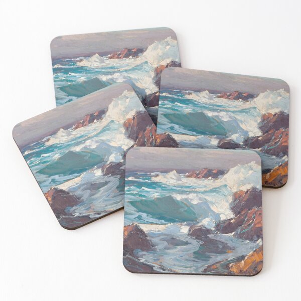 Item preview, Vintage California Seascape Painting designed and sold by Vintage Wall Art.