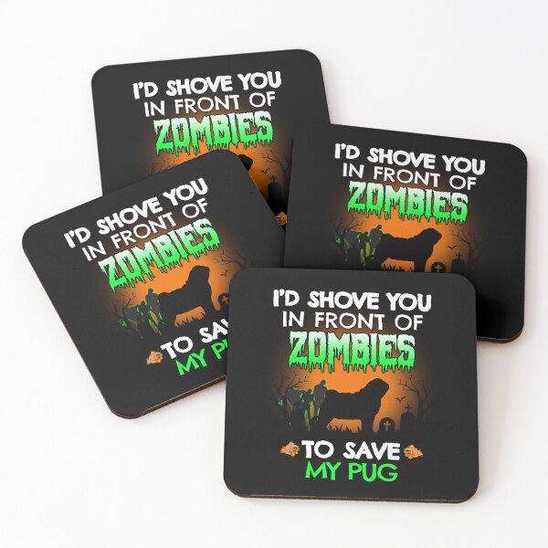 Item preview, Funny Pug Zombie Shove Halloween Dog Gift designed and sold by Guarddogdrive.