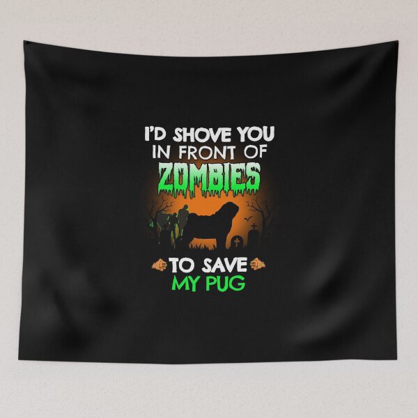 Item preview, Funny Pug Zombie Shove Halloween Dog Gift designed and sold by Guarddogdrive.