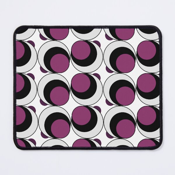 Item preview, Vintage Retro Groovy Swirl Dots 70s 60s Eighties Seventies Sixties Dots Dots Polka Dots Poka Dots Circles Purple Black White Plum designed and sold by fairy-taler.