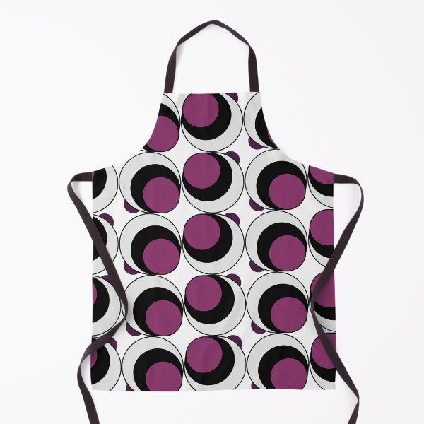 Item preview, Vintage Retro Groovy Swirl Dots 70s 60s Eighties Seventies Sixties Dots Dots Polka Dots Poka Dots Circles Purple Black White Plum designed and sold by fairy-taler.