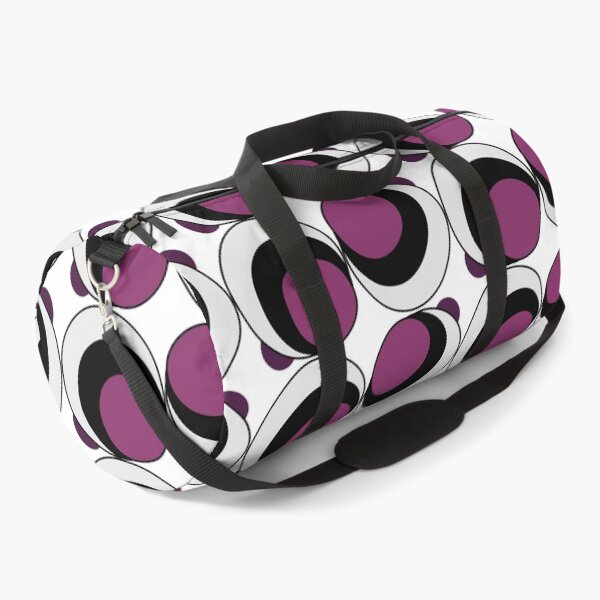 Item preview, Vintage Retro Groovy Swirl Dots 70s 60s Eighties Seventies Sixties Dots Dots Polka Dots Poka Dots Circles Purple Black White Plum designed and sold by fairy-taler.
