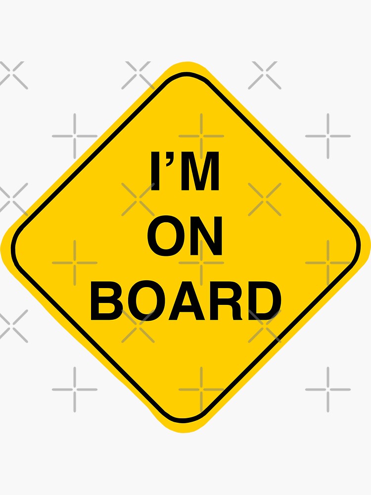Thumbnail 3 of 3, Sticker, I’m on board designed and sold by palmwooddesigns.