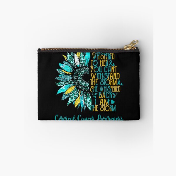 Item preview, I Am The Storm Sunflower Leopard Cervical Cancer Awareness designed and sold by rechardtee.