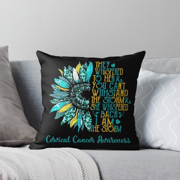 Item preview, I Am The Storm Sunflower Leopard Cervical Cancer Awareness designed and sold by rechardtee.