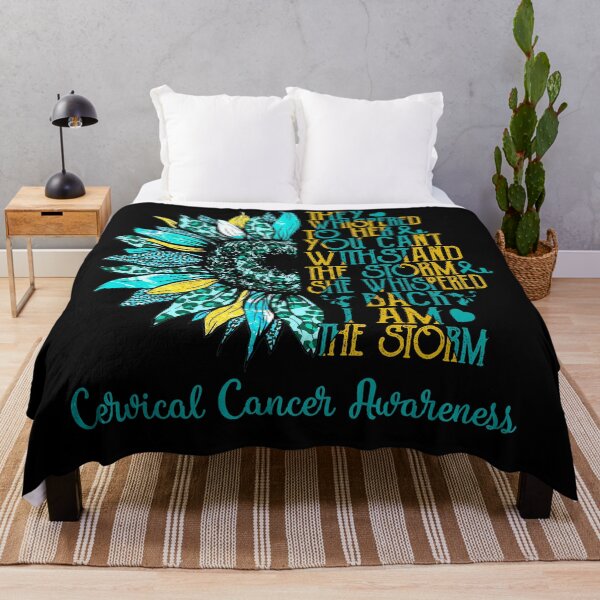 Item preview, I Am The Storm Sunflower Leopard Cervical Cancer Awareness designed and sold by rechardtee.