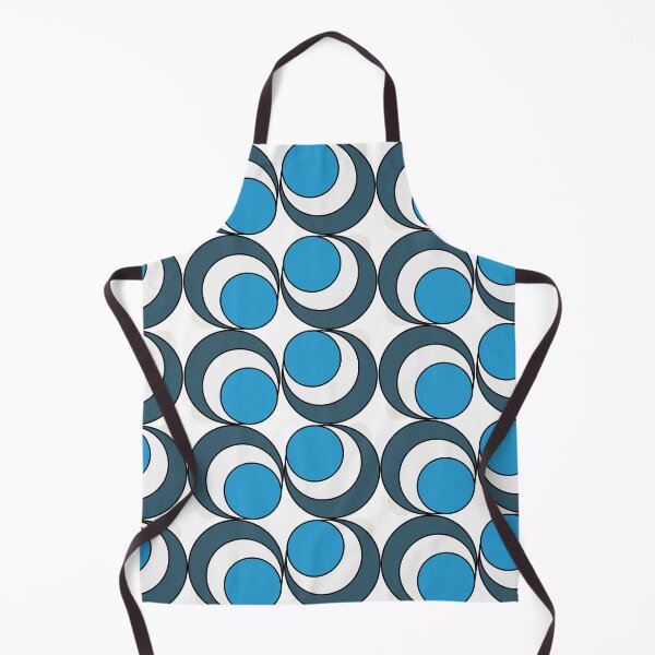 Item preview, Vintage Retro Groovy Swirl Dots 70s 60s Eighties Seventies Sixties Dots Dots Polka Dots Poka Dots Circles Blue Grey Blue White designed and sold by fairy-taler.