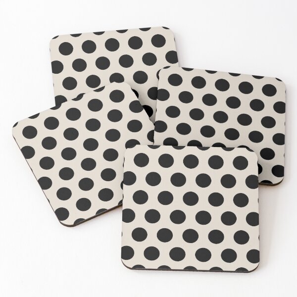 Artikelvorschau, Polka Dots Black and Linen White entworfen und verkauft von tonymagnerart.