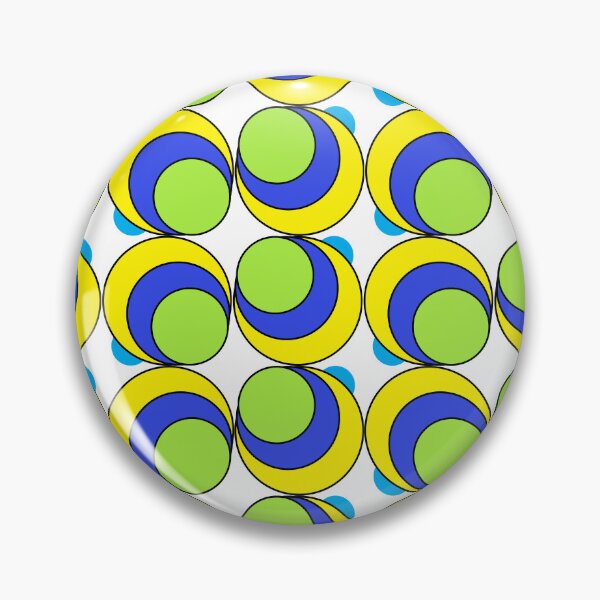 Item preview, Copy of Vintage Retro Groovy Swirl Dots 70s 60s Eighties Seventies Sixties  Dots Dots Polka Dots Poka Dots Circles Lime Blue Yellow Cyan designed and sold by fairy-taler.