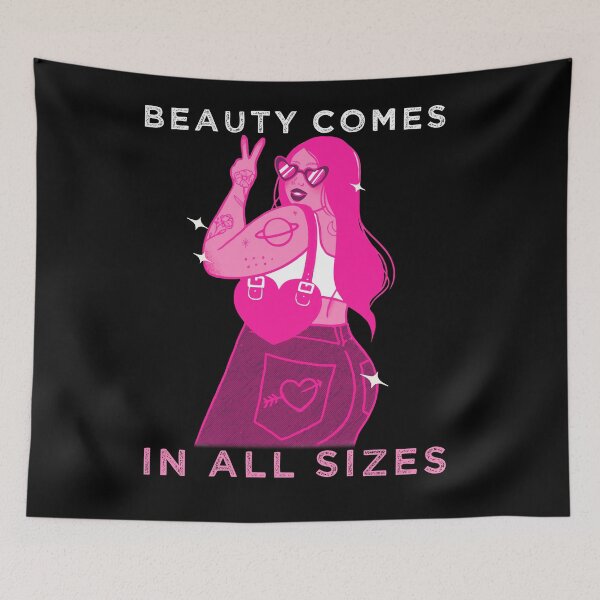 Item preview, Beauty Comes in All Sizes! Body Confidence, LGBT, Pride, Feminism Design designed and sold by Proverbial Wisdom Design.