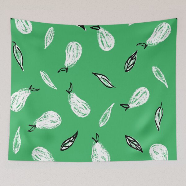 Item preview, Kelly Green Leafy Pears designed and sold by Carolina Diaz.