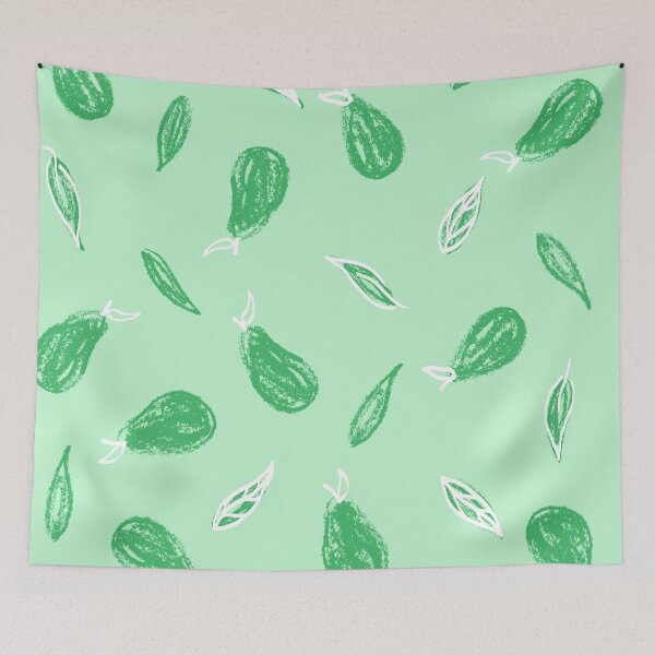Item preview, Light Green Leafy Pears designed and sold by Carolina Diaz.
