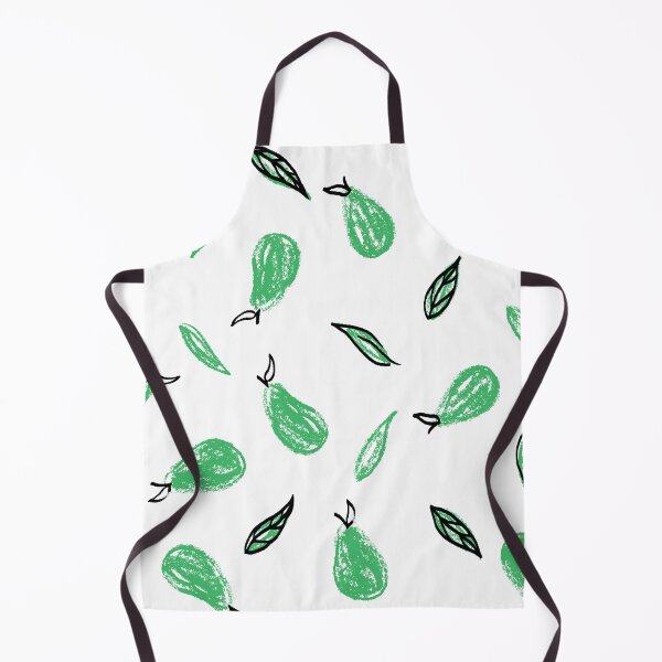 Item preview, White and Green Leafy Pears designed and sold by Carolina Diaz.