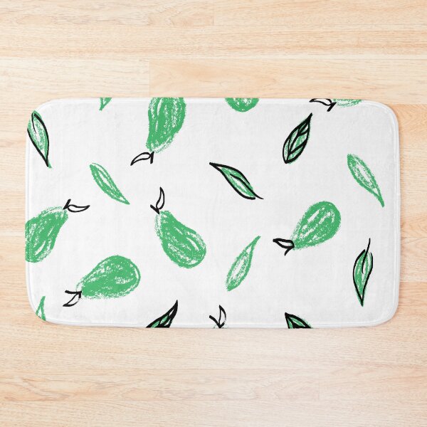 Item preview, White and Green Leafy Pears designed and sold by Carolina Diaz.