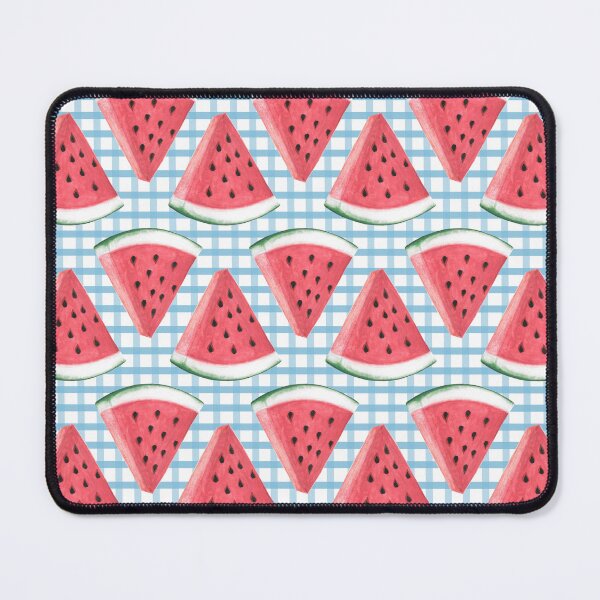Item preview, Watermelons on Blue Gingham designed and sold by Julie Erin Designs.