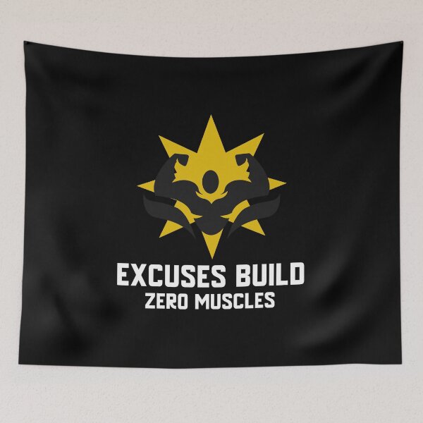 Item preview, Excuses Build Zero Muscles designed and sold by Hypert-Shirt.