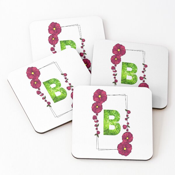 Artikelvorschau, Anfängliches B-Blumen-Design, Monogramm mit Blumen, erste Geschenke für sie entworfen und verkauft von bartdesigner.