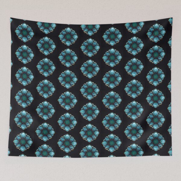 Item preview, Blue crystal lotus flower mandala  designed and sold by StoneyPhenix.