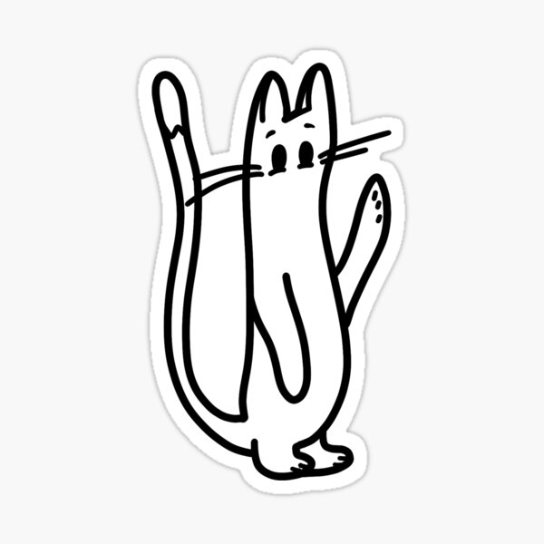 Regalos y productos: Hola Saludando Gatito Blanco Y Negro | Redbubble