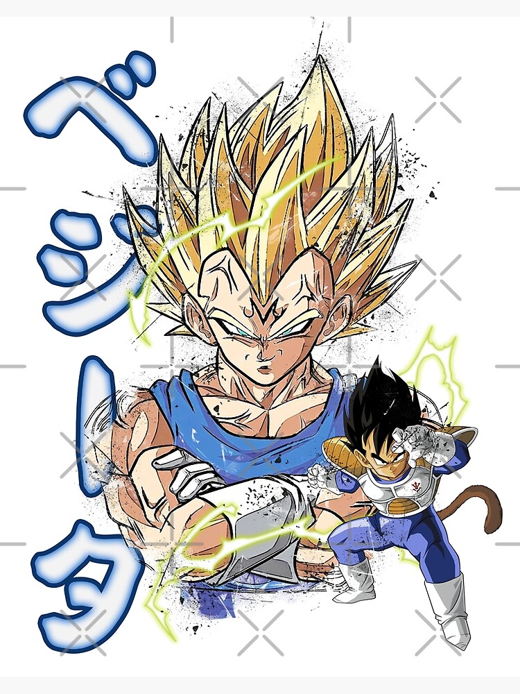 SSJ2 Goku vs Majin Vegeta Manga Page | Art Board Print