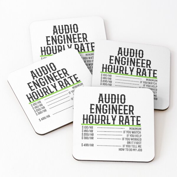 Item preview, Audio Engineer Hourly Rate designed and sold by TeesYouWant.