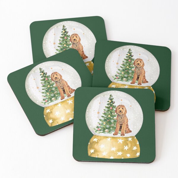Item preview, Goldendoodle Christmas Snow Globe designed and sold by MameDesign.