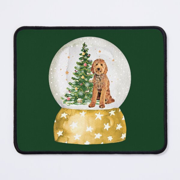 Item preview, Goldendoodle Christmas Snow Globe designed and sold by MameDesign.