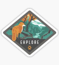 Explore - Fox in the Wilderness Sticker