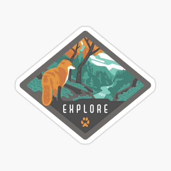 Explore - Fox in the Wilderness Sticker