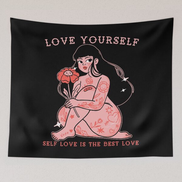 Item preview, Love Yourself! Body Confidence, LGBT, Body Pride, Self Love, Feminism Design designed and sold by Proverbial Wisdom Design.