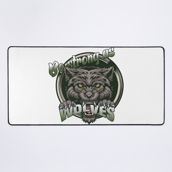 Item preview, Be Strong As A Wolf, funny gift for wolf lovers, vantage design designed and sold by TheOne001.