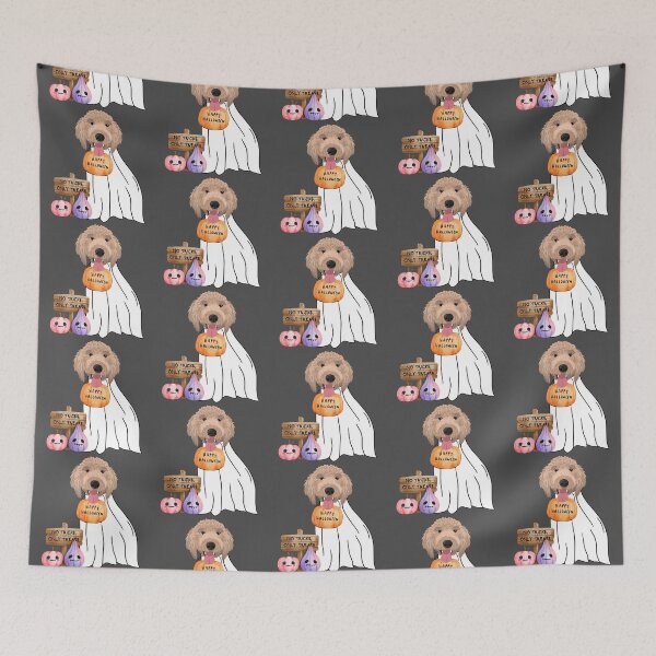 Item preview, Happy Halloween Goldendoodle No Tricks Only Treats designed and sold by MameDesign.