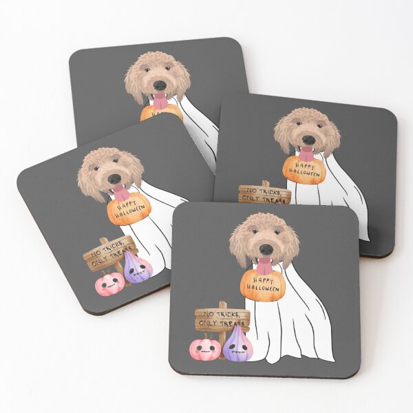 Item preview, Happy Halloween Goldendoodle No Tricks Only Treats designed and sold by MameDesign.