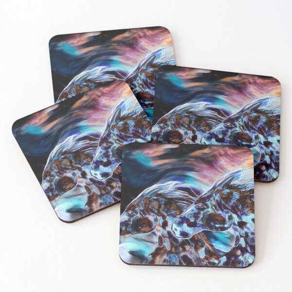 Item preview, Electric Blue Wild Horses designed and sold by SRKFineArt.
