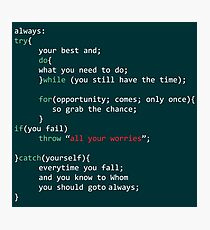 Geek Coder Photographic Print