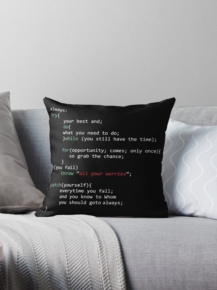 Thumbnail 1 of 3, Throw Pillow, Geek Coder designed and sold by Black-Fox.