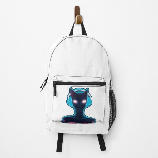 Item preview, Cyborg synthwave cat lady DJ designed and sold by Arc1.