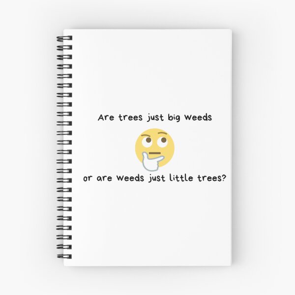 Item preview, Are trees just big weeds or are weeds just little trees? | Weed Humor | Gift for Tree Lover | Yard Work | Light Background designed and sold by SidefatSayings.