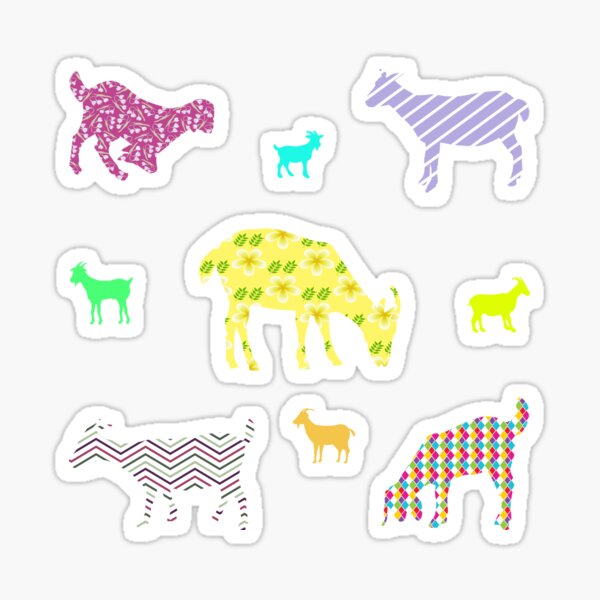 Item preview, Goat Sticker Sheet designed and sold by Lezbo1986.