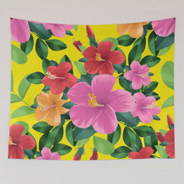Item preview, Yellow & Pink Floral Seamless Pattern designed and sold by Edenglow Prints & Peculiars.