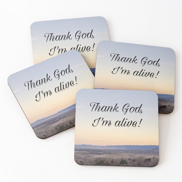 Item preview, Stillness Gifts Thank God I'm alive - christian quotes, spiritual sayings designed and sold by stillnessgifts.