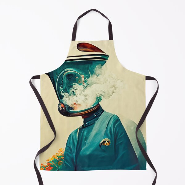 Item preview, We've Met Before: Retro Astronaut Blowing Smoke designed and sold by The Oracle of Surrealism Sublime Consciousness.